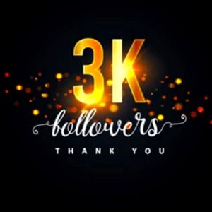 Yipeeee!! Thank you all for your love and support I've reached 3000 followers 🎉